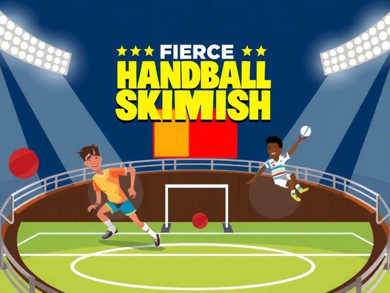 Fierce Handball Skirmish tournament action Indian Handball Tournament